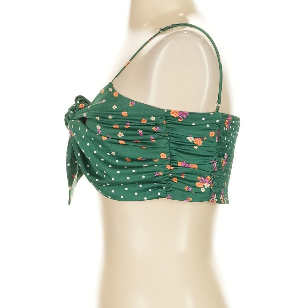 For Love & Lemons Cypress Crop Top - Size Small - Pine Green Floral - Picture 7 of 9
